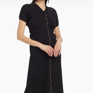 Lingua Franca Jane Embroidered Knit Maxi Dress